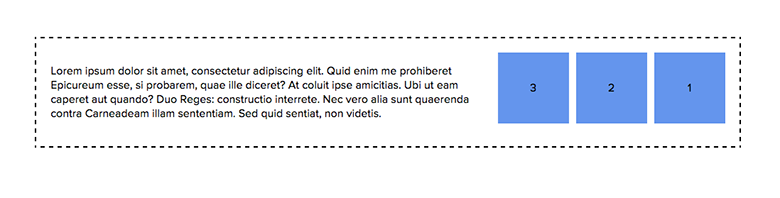 Multiple elements floating right