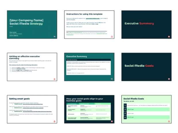 Hootsuite social media strategy template