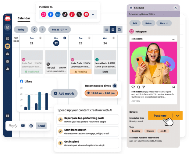 Hootsuite dashboard overview