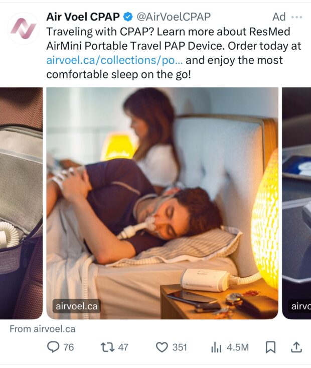 Air Voel CPAP Carousel ads