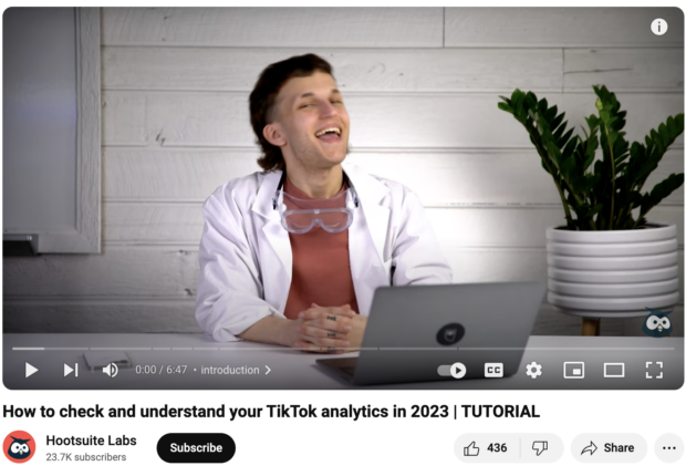 tiktok analytics youtube preview