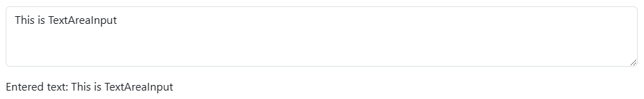 Blazor Bootstrap TextArea Input Component - Events: ValueChanged
