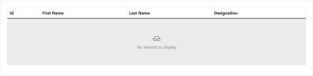 Blazor Bootstrap: Grid Component - Empty data