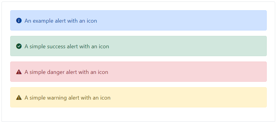 Blazor Bootstrap: Alert Component - Alerts with an icon
