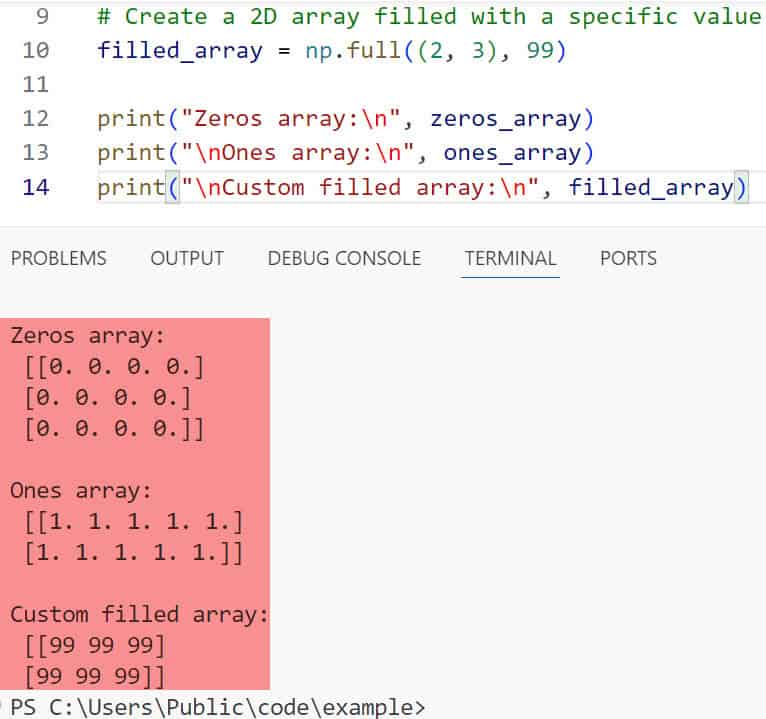 2d array in python 2d array in python
