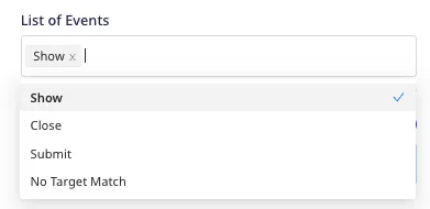 List of Qualaroo events to be recorded automatically